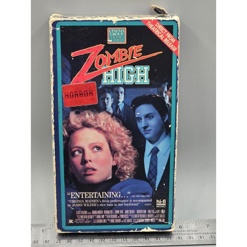 Zombie High VHS‎ Horror Comedy Slipcase Virginia Madsen Sherilyn Fenn
